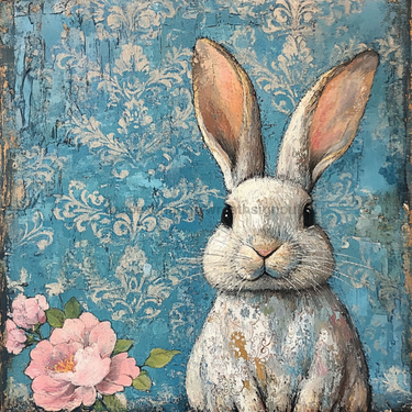 Easter Rabbit Sign, DCO-13286, Sign For Wreath, 10x10